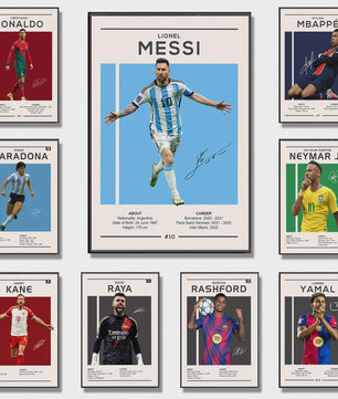 Iconische Maradona Handtekening Poster - Argentinië Voetbal Canvas Muurdecoratie