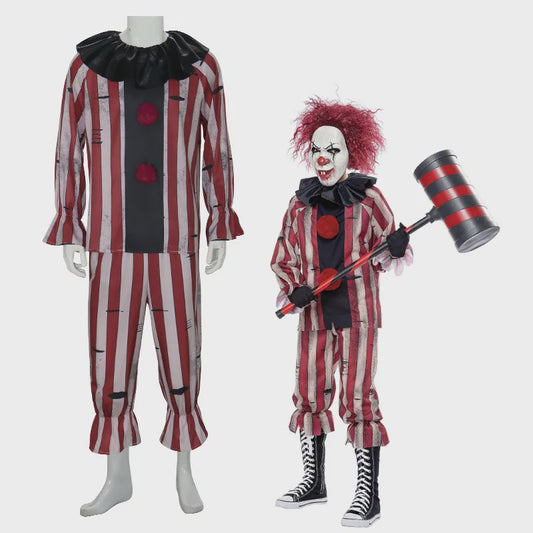 Griezelig Clown Kostuum - Horror Halloween Cosplay voor Heren & Dames