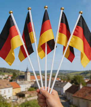 Mini Duitse Vlaggetjes met Stokje - 21x14cm - Feest & Sportevenementen