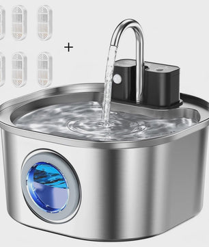 RVS Slimme Katten Drinkfontein 3.2L met Sensor & Draadloos Opladen - Automatische Waterdispenser voor Huisdieren