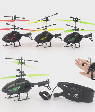 Handgestuurde RC Helikopter met Verlichting - Impactbestendig & Oplaadbaar