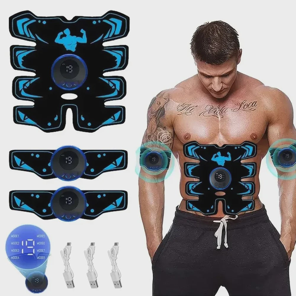 EMS Spierstimulator: Draadloze Trainer voor Buik en Armen met USB Opladen