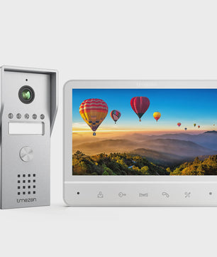 TMEZON 4-Draads Videofoon Intercom Systeem met 7" Kleurendisplay en 120° Camera