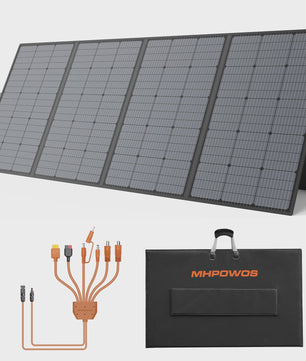 MHPOWOS 400W Opvouwbaar Zonnepaneel - Lichtgewicht, Draagbaar & IP67 Waterdicht voor Outdoor & RV