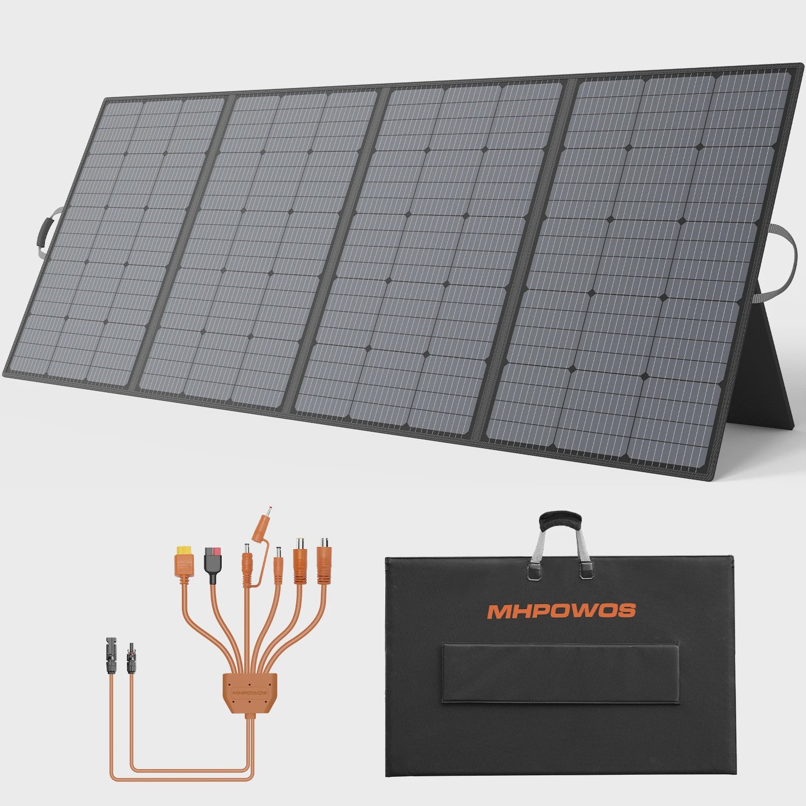 MHPOWOS 400W Opvouwbaar Zonnepaneel - Lichtgewicht, Draagbaar & IP67 Waterdicht voor Outdoor & RV