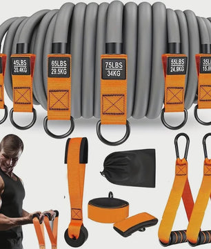Professionele Weerstandsband Set met Handvatten - Krachttraining, Body Shaping & Fitness