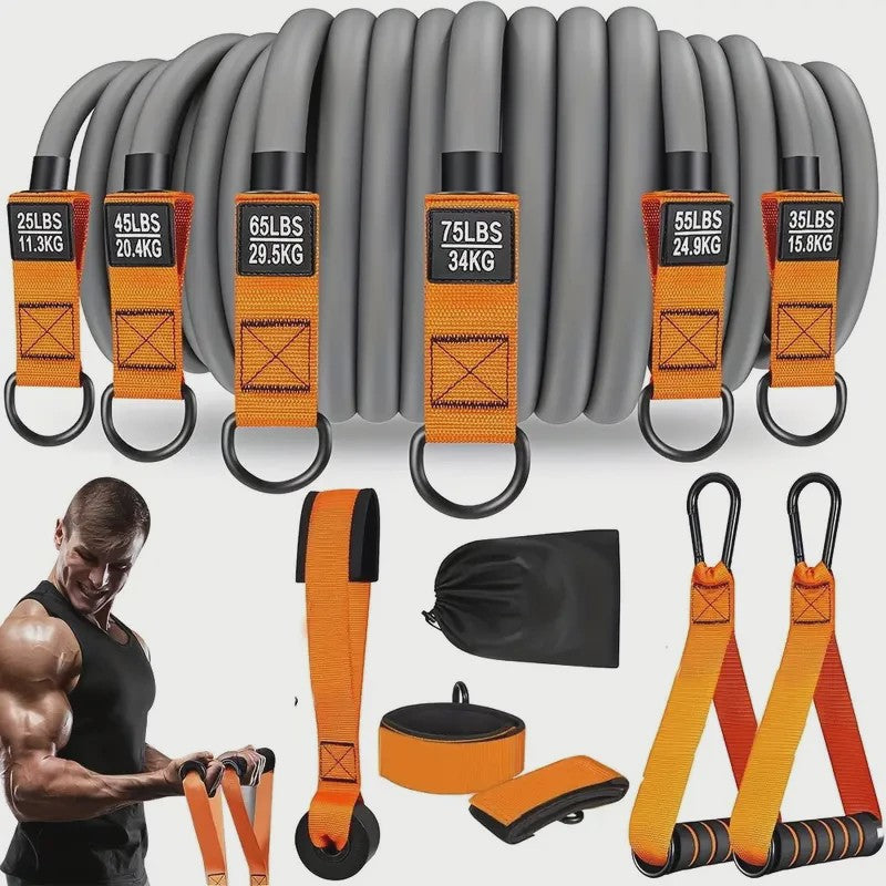 Professionele Weerstandsband Set met Handvatten - Krachttraining, Body Shaping & Fitness