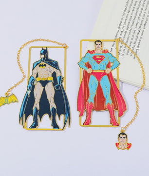 Marvel Metalen Bladwijzers - Superman & Batman | Perfect Cadeau voor Comics Fans