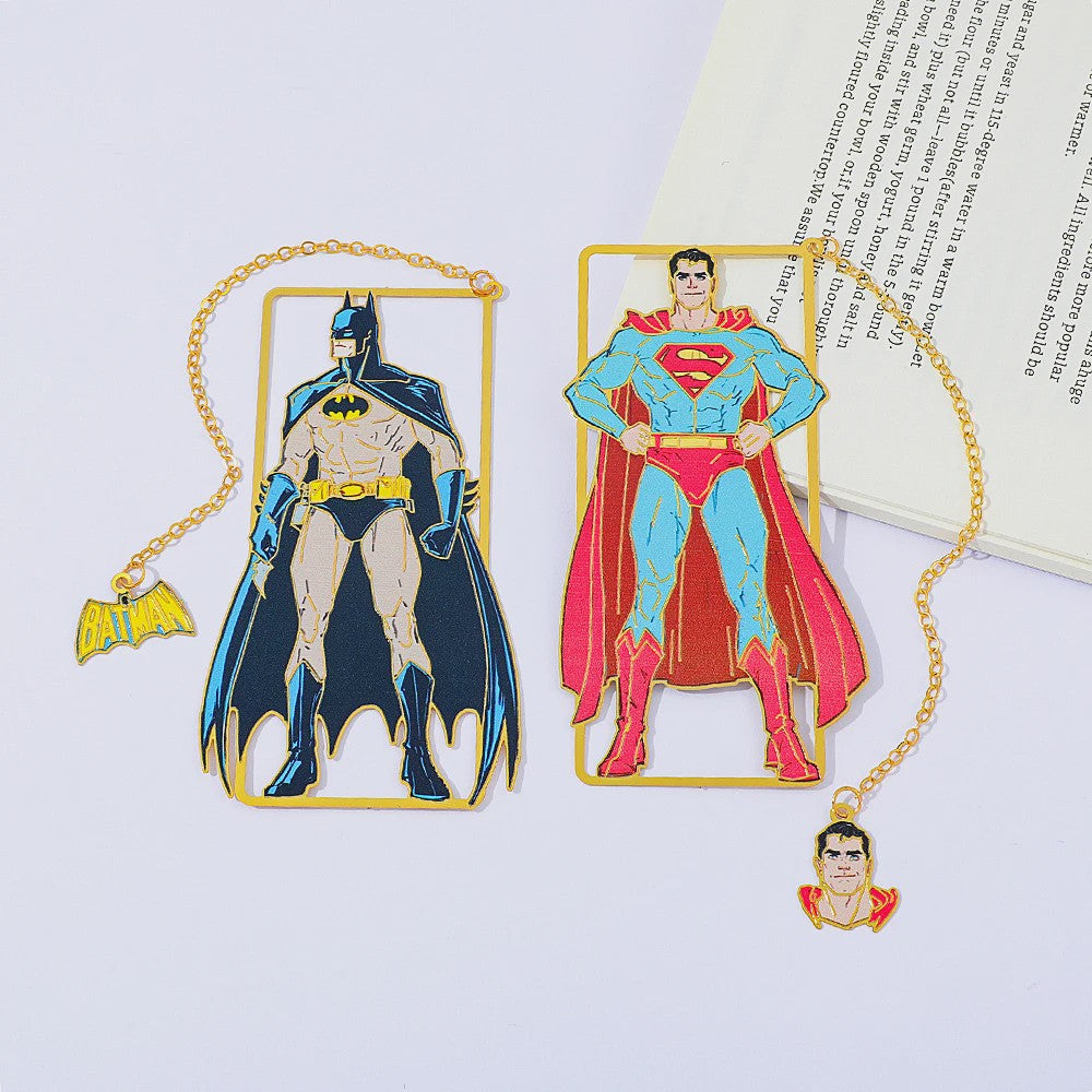 Marvel Metalen Bladwijzers - Superman & Batman | Perfect Cadeau voor Comics Fans