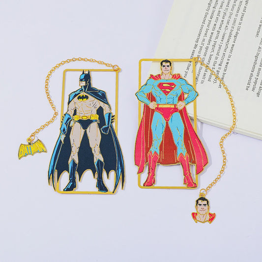 Marvel Metalen Bladwijzers - Superman & Batman | Perfect Cadeau voor Comics Fans