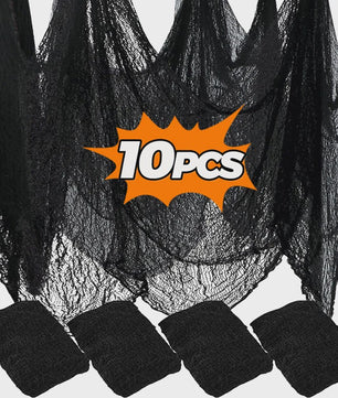 Zwarte Creepy Cloths voor Halloween Decoratie - 76x198cm Spookachtige Gaasdoeken
