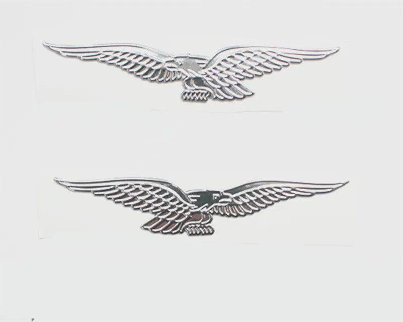 Zilveren 3D Eagle Motor Sticker - Waterdicht & Duurzaam