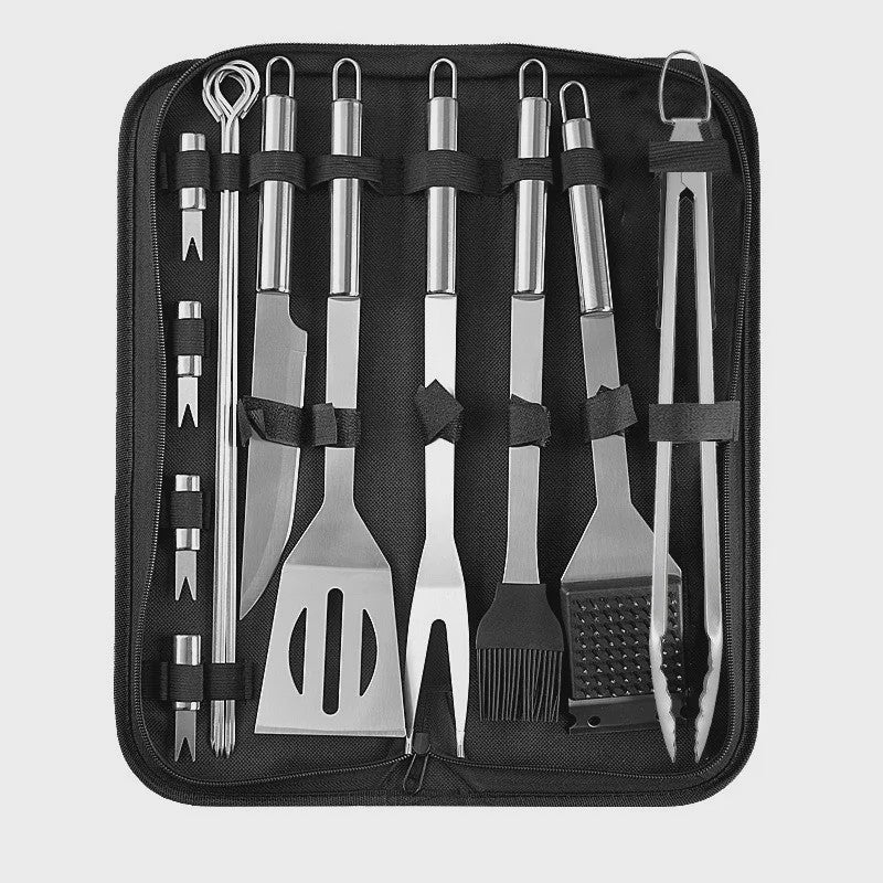 Complete Barbecue Set RVS - 15 Delig BBQ Gereedschap & Accessoires