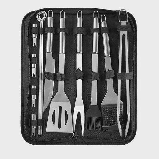 Complete Barbecue Set RVS - 15 Delig BBQ Gereedschap & Accessoires