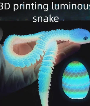 Flexibele Cobra Slang & Ei Statue - 3D Geprint Decoratie Ornament