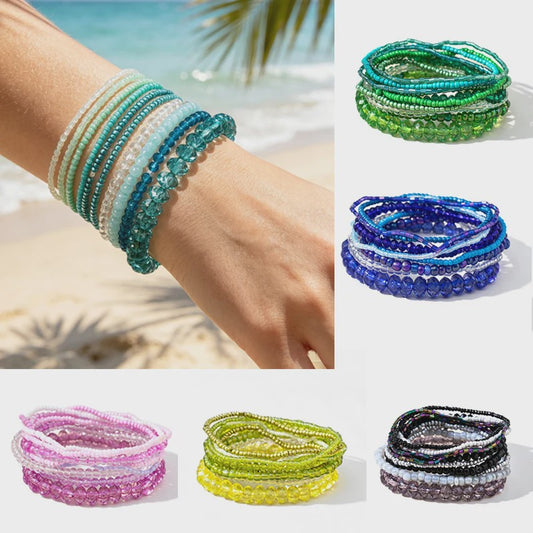 Set van 10 Bohemia Kralen Armbanden - Zomerse Stijl & Strand Vakantie Sieraden
