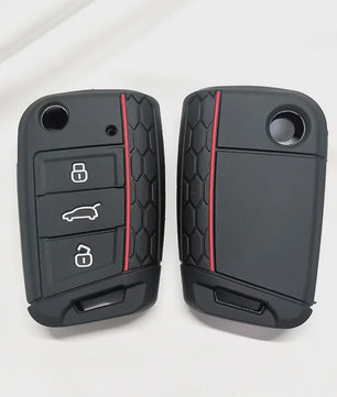 Siliconen Sleuteelhoes voor VW Golf, Polo, T-Roc, Tiguan, Skoda, Seat - Beschermhoes Sleutel