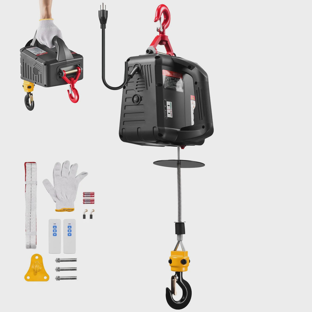 Elektrische Takel 1100 LBS - Handmatig & Draadloos - 7.6m Hefhoogte