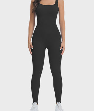 Naadloze Ribbed Jumpsuit voor Dames - Perfect voor Yoga & Workout