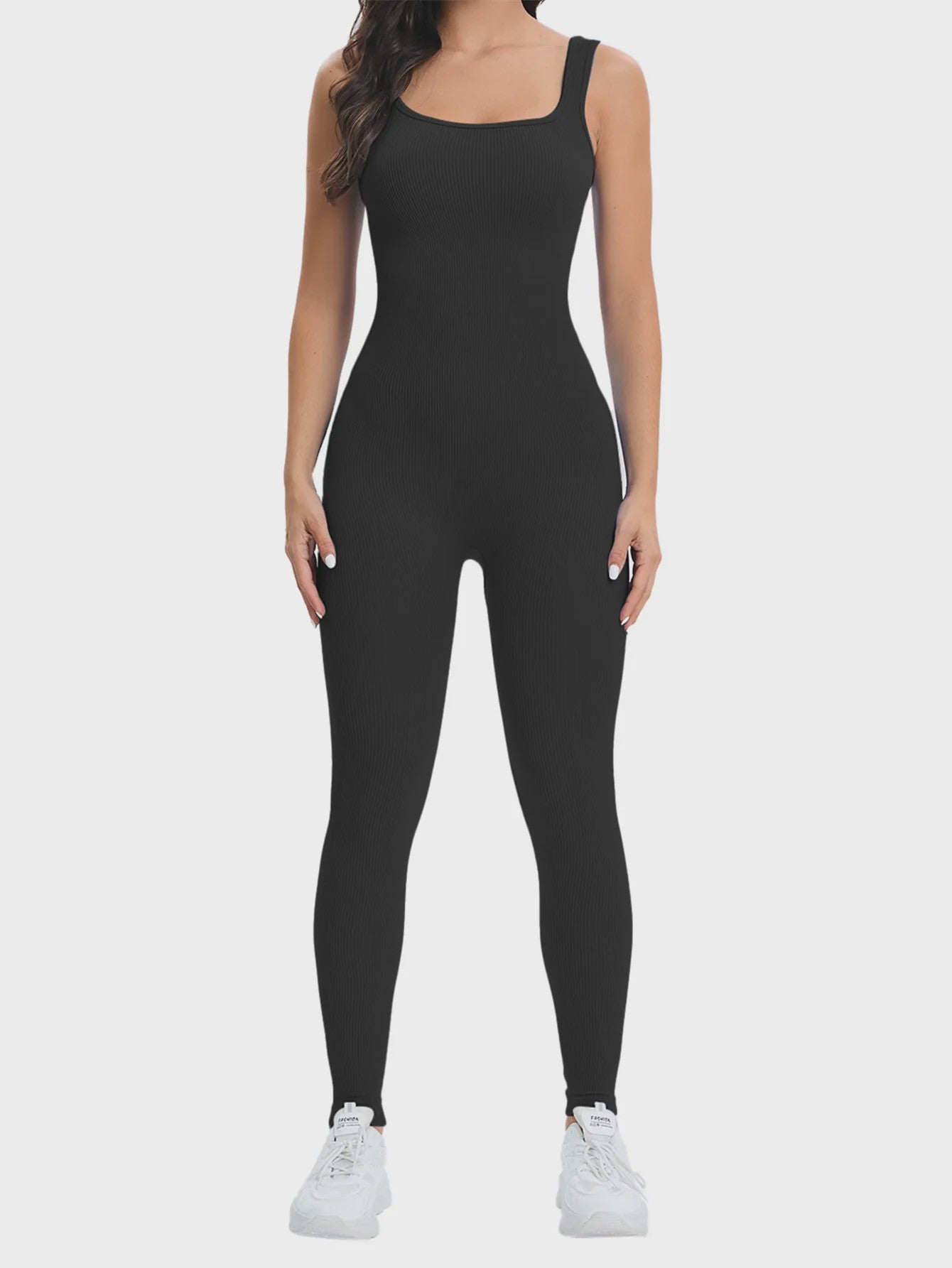 Naadloze Ribbed Jumpsuit voor Dames - Perfect voor Yoga & Workout