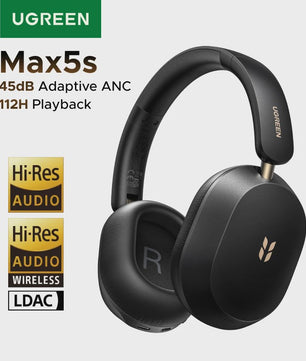 UGREEN Max5s Draadloze Over-Ear Koptelefoon met 45dB ANC & 112 Uur Batterijduur