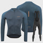 Heren Fietsset Lange Mouw Jersey met Bib Pants - Ademend en Comfortabel