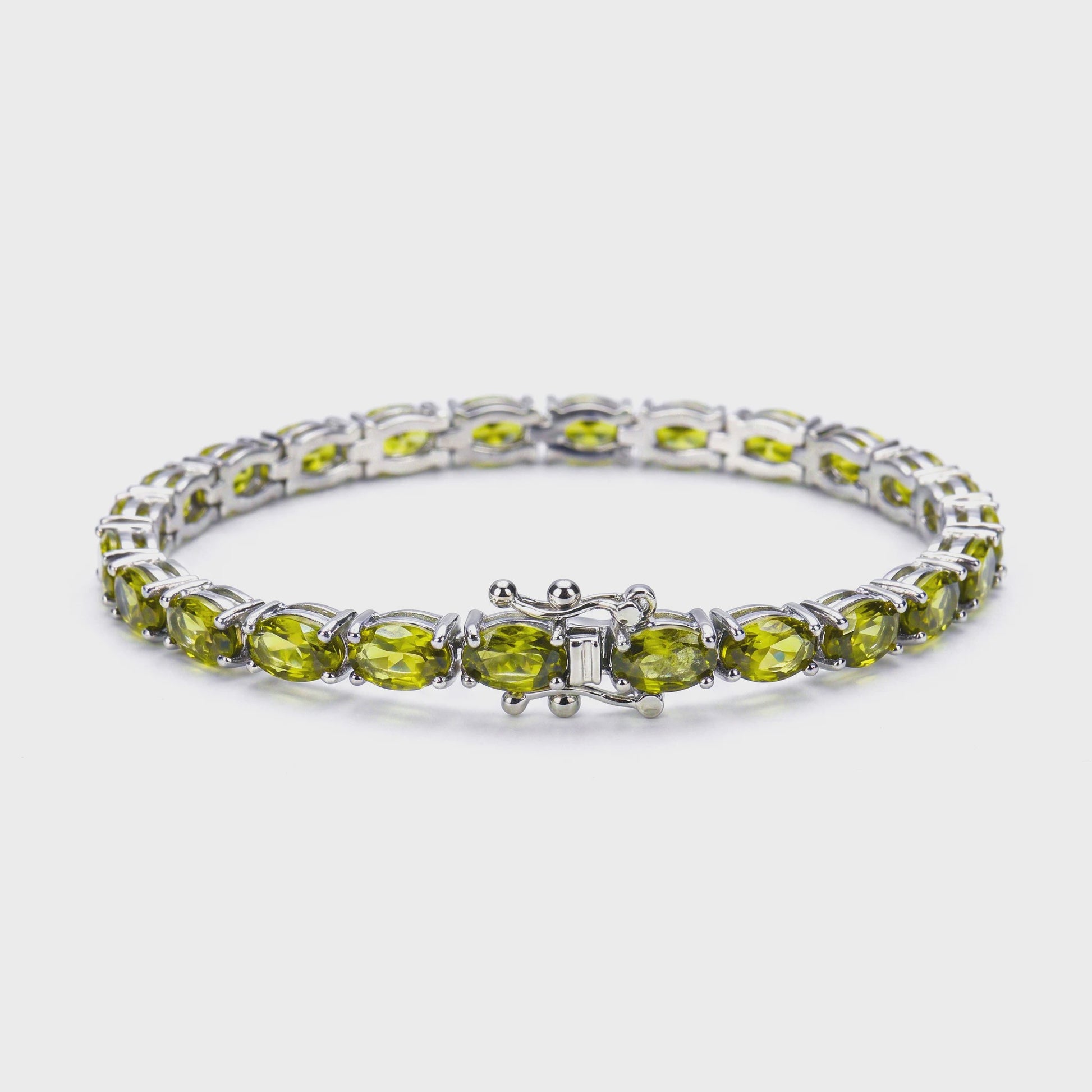 Peridot Tennisarmband Zilverkleurig - August Geboortesteen - Dames