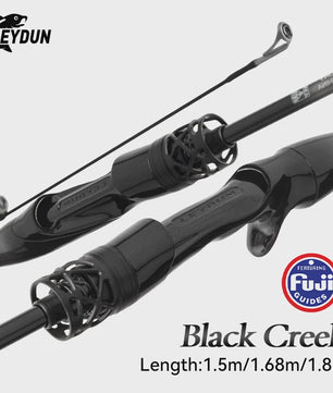 LEYDUN Black Creek Carbon Fiber Reishengel - Spinning & Casting - 1.5m/1.68m/1.8m