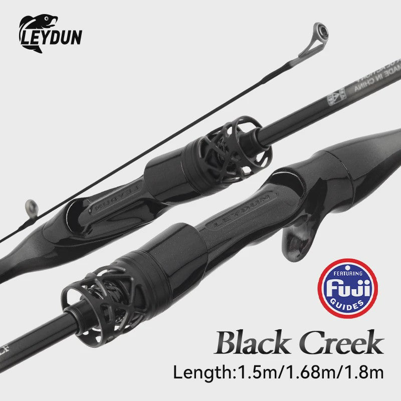 LEYDUN Black Creek Carbon Fiber Reishengel - Spinning & Casting - 1.5m/1.68m/1.8m