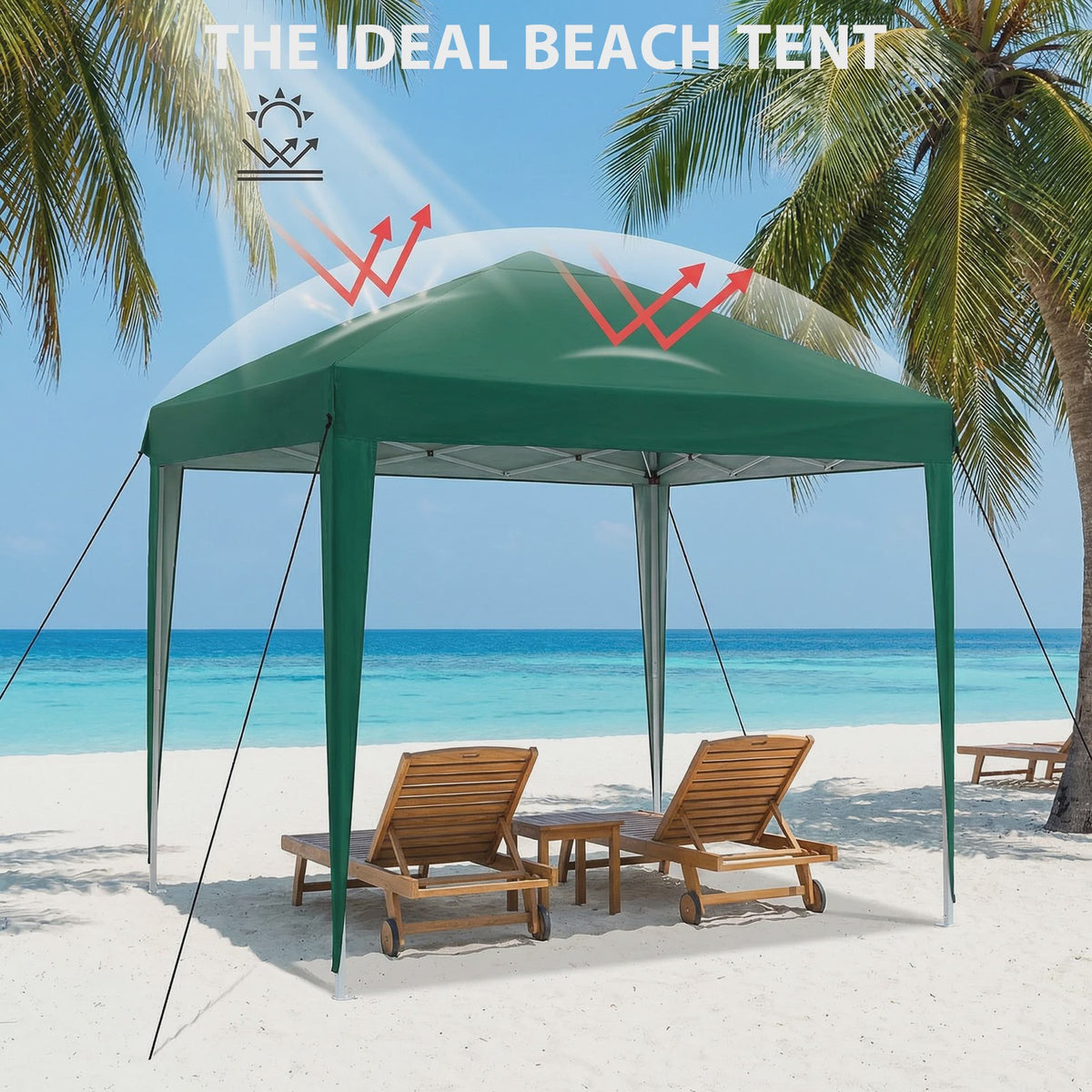 Pop-up Gazebo Tent 3x3M - UV & Regenbestendig, Verstelbare Hoogte, Inclusief Draagtas