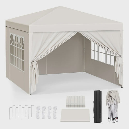 WOLTU 3x3m Partytent - Waterdichte Tuin- en Camping Paviljoen met UV-bescherming en Draagtas