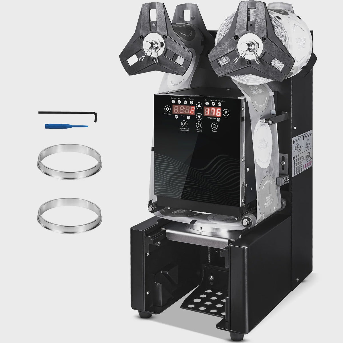 Volautomatische Cup Sealer Machine met LCD - 500-650 Cups/Uur