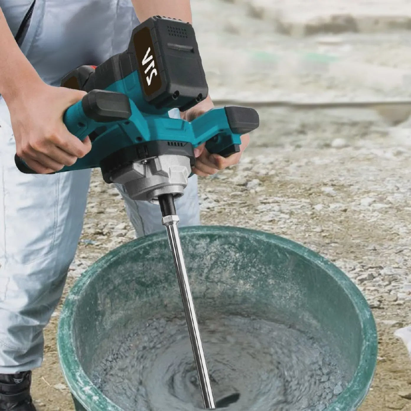Accu Cementmixer 6-Speed Brushless - Mortel, Gips & Verf Mengmachine