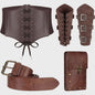 Middeleeuwse Renaissance Kostuum Set: Corset, Riem, Portemonnee & Accessoires