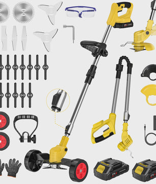 Accu Grastrimmer met Wielen - 3-in-1 Bosmaaier & Kantensnijder - 21V