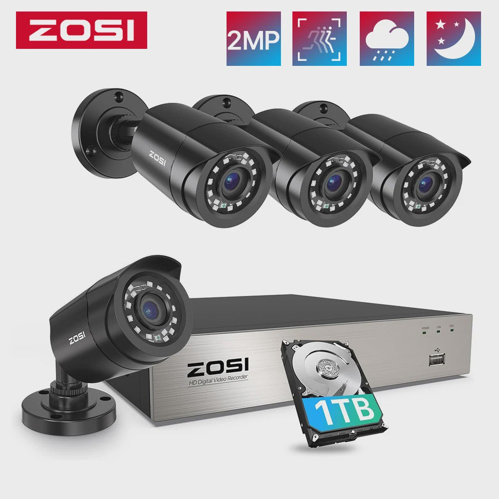ZOSI 3K Lite Beveiligingscamera Systeem met AI Detectie & 8-Kanaals DVR