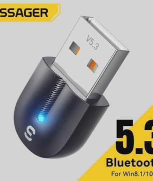 Essager Bluetooth 5.3 USB Adapter: Draadloze Audio & Randapparatuur voor PC/Laptop