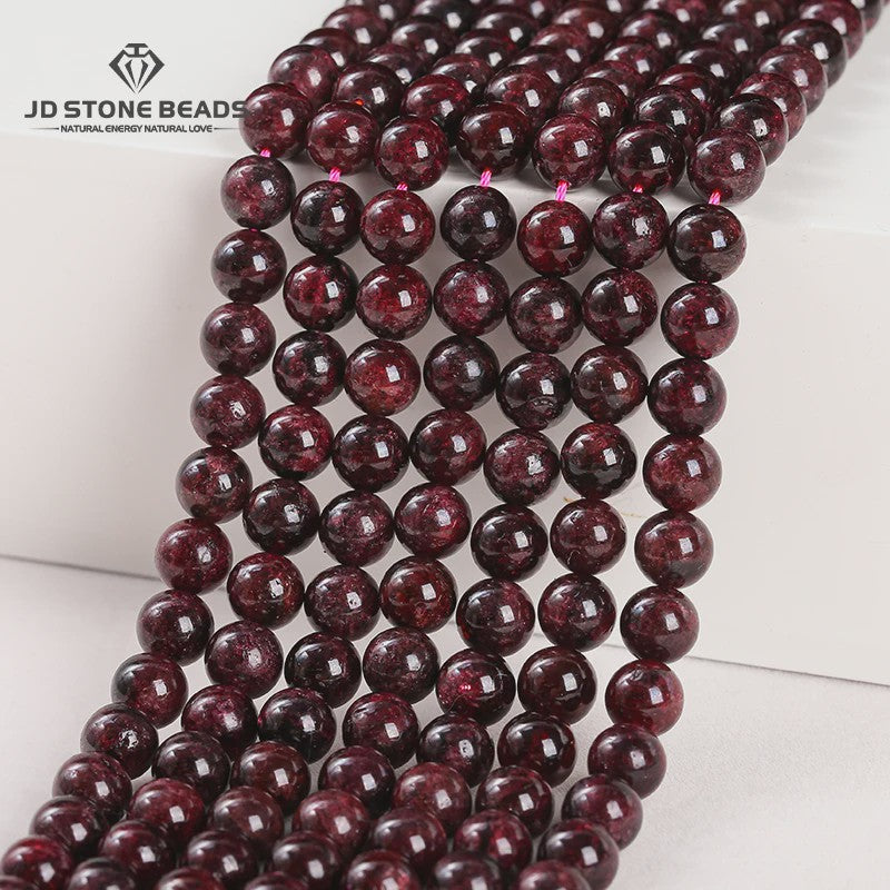 Natuurlijke Donkerrode Granaat Kralen Rond - 4-10mm - Sieraden Maken DIY Ketting Armband