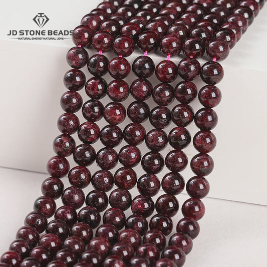 Natuurlijke Donkerrode Granaat Kralen Rond - 4-10mm - Sieraden Maken DIY Ketting Armband