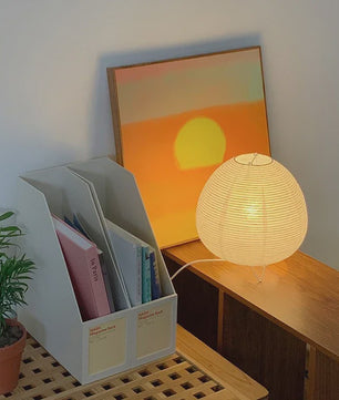 Japanse Rijstpapieren Tafellamp met LED - Sfeervolle Verlichting voor Woonkamer, Slaapkamer & Bureau