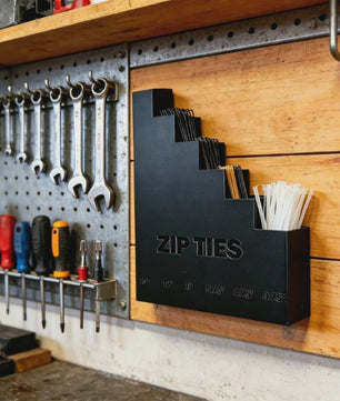 3D Geprinte Wandhouder Organizer voor Kabelbinders - Zware Kwaliteit voor Garage & Werkplaats