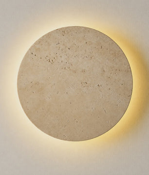 Moderne Wabi Sabi Travertin Wandlamp met LED - Natuursteen Sfeerverlichting
