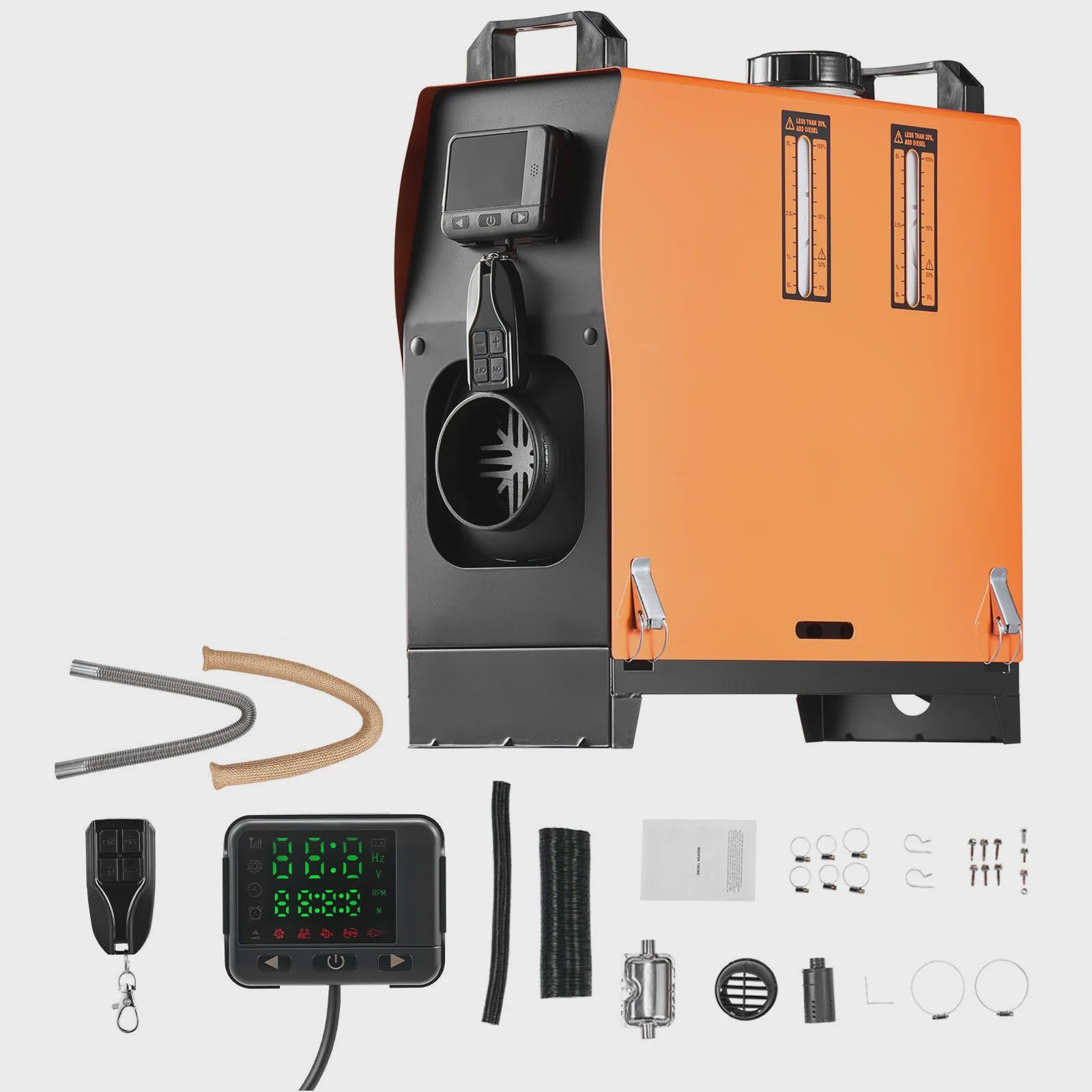 Krachtige 5/8KW Diesel Luchtverwarmer met Afstandsbediening - Stil & Efficiënt