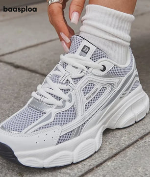 Baasploa Dames Sportschoenen - Lichtgewicht Ademende Hardloopsneakers met Anti-slip Zool
