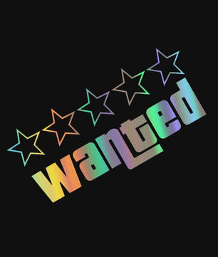 Wanted Vinyl Sticker Set - GTA Stijl Decals voor Auto, Motor & Laptop