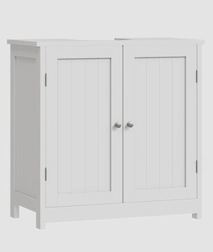 Badkamerkast Onderbouw Wastafelmeubel 60cm Wit met 2 Deuren
