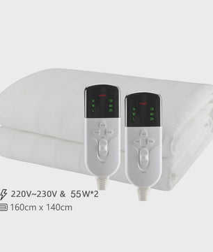 RUIANBAO Dubbele Elektrische Deken 160x140cm - Constante Warmte & Dubbele Controle
