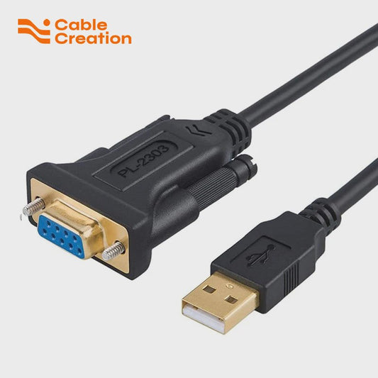 USB naar RS232 SeriÃ«le Kabel Adapter (DB9 Female) met PL2303 Chip - 2 Meter