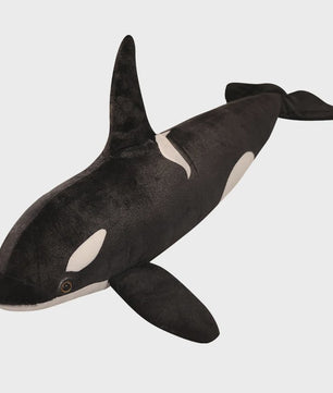 Grote Knuffel Orka - Levensechte Zwarte Zwaardwalvis Pluche Speelgoed