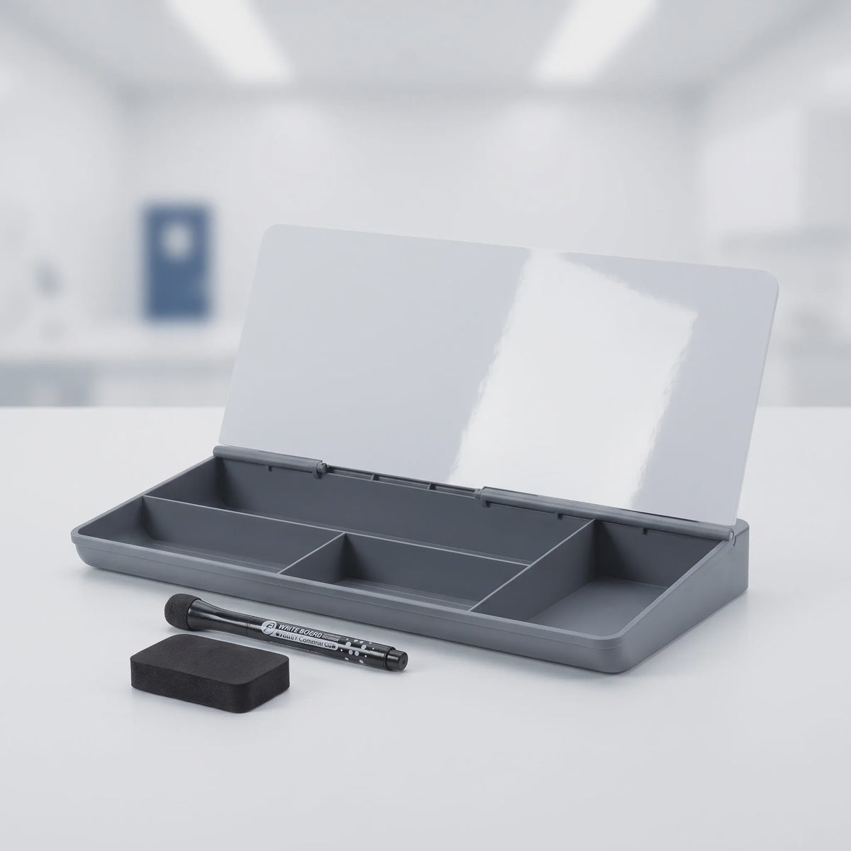 Glazen Whiteboard Bureau Organizer met Pennenbakje